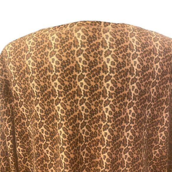 Rafaella Y2K Vintage Leopard Print Lightweight Cardigan Size 3X - Picture 8 of 13
